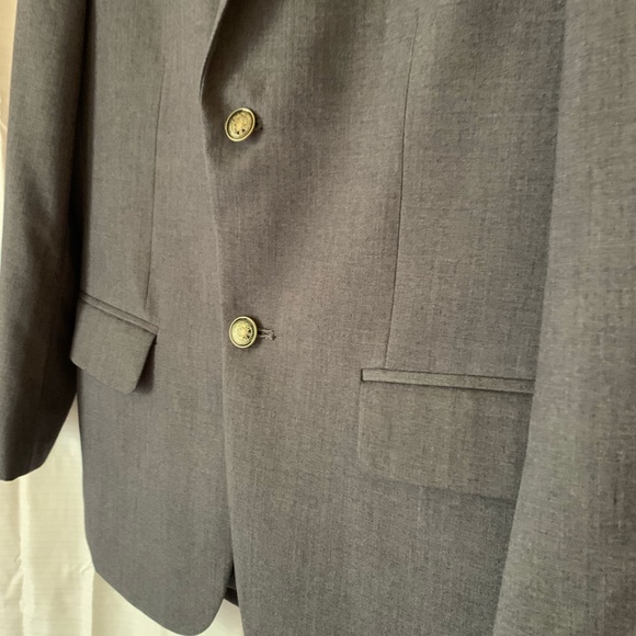Haggar Grey 2 Button Sport Coat Blazer, Size 40S - Picture 3 of 11